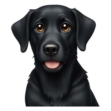 Sweet black dog sticker