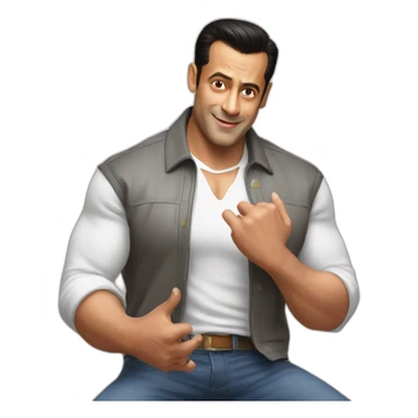 Salman khan in welcoming pose sticker