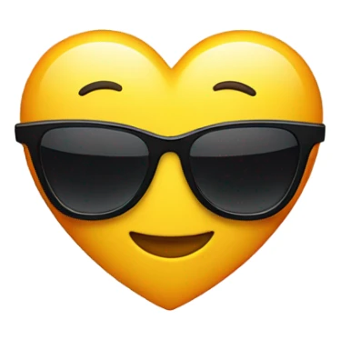 Heart with sunglasses  sticker