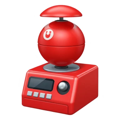 1 red gacha machine ball sticker
