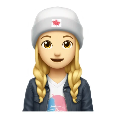 a skater with a good style，japan girl sticker