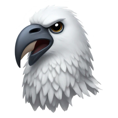 angry white raven sticker