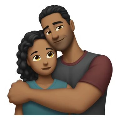 Me whit Julio hugging me sticker