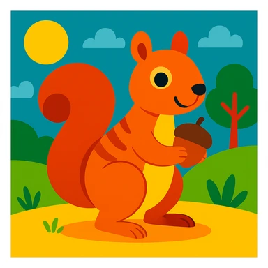 Squirrel sticker