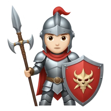 War + armor + halberd sticker