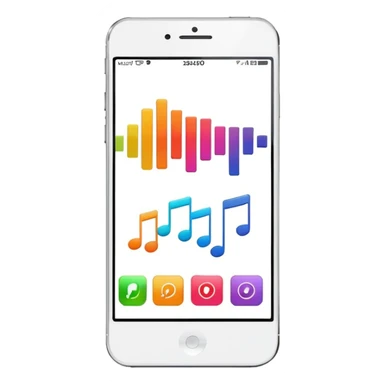 smartphone with music player timeline sticker