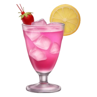 Draw a beautiful pink algol cocktail sticker