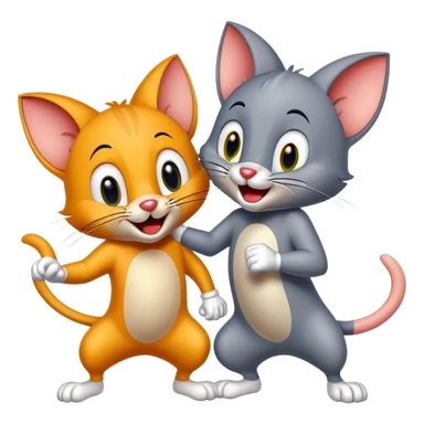 Tom and Jerry cartoon characters sticker