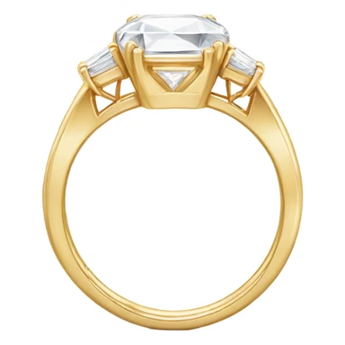 gold ring with a radiant cut diamond  sticker