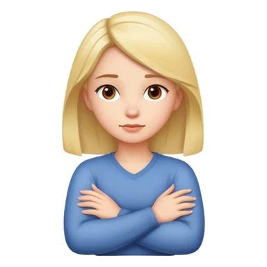 girl with arms crossed around neck sticker