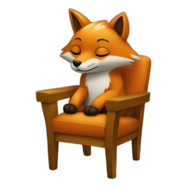 Fox strapped to a chair sticker