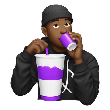 nettspend rapper sipping purple drink in white cup sticker