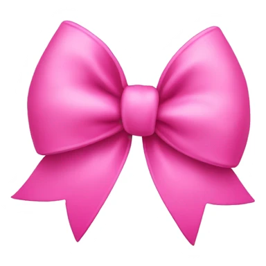 Pink emoji witn a pink bow sticker