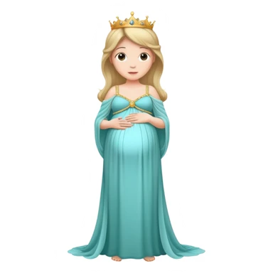 Pregnant princess  sticker