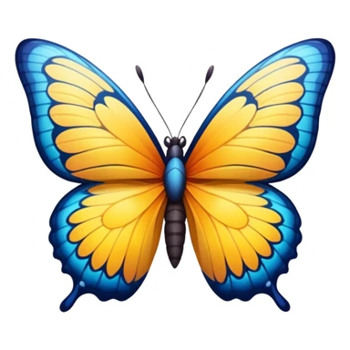 flower on butterfly sticker