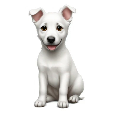 White heeler puppy sticker