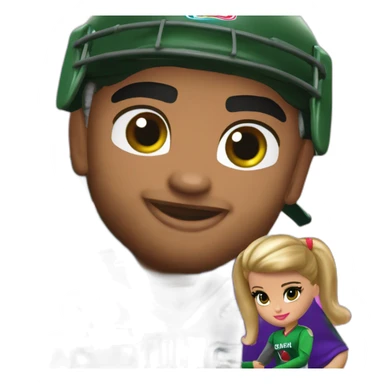 barbie beating babar azam sticker