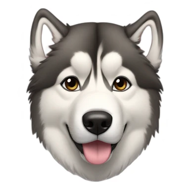 Cue Female Alaskan malamute sticker