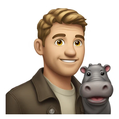 Sam Schink with a hippo sticker