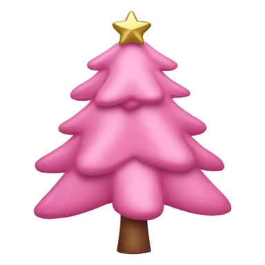 Pink Christmas tree with bows sticker