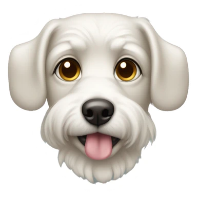 malteese dog face, with a spot on the top of the nose a little crossed eyed sticker