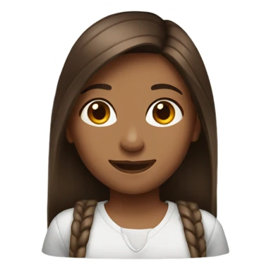 girl with straight brown hair and dimples sticker