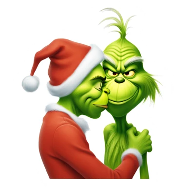 the grinch kissing the grinch sticker
