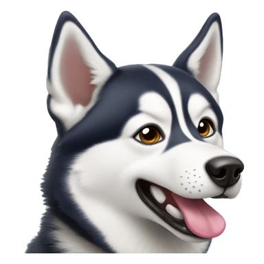 Husky sticking tongue out sticker