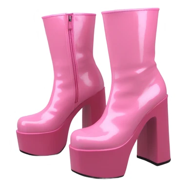 Pink platform Gogo boots sticker