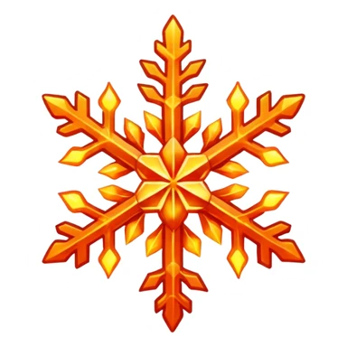 fiery snowflake sticker