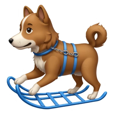 dog carrying sled sticker
