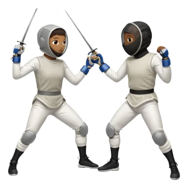 fencing with epees sticker