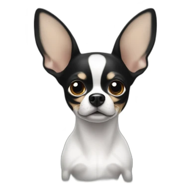 Chihuahua noir et blanc  sticker