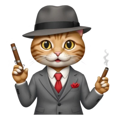 gangster cat sticker