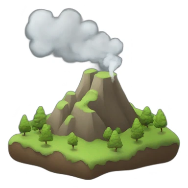 smoke between two hills sticker