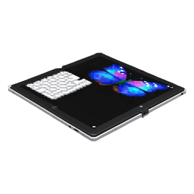 Foldable tablet computer that bends in the middle sticker