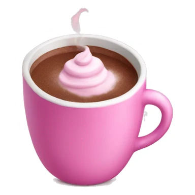 Pink hot chocolate sticker