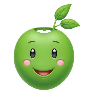 happy green pea wearing airpods sticker