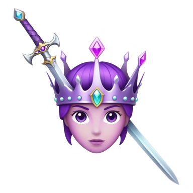 crown, purple aura, sword   sticker