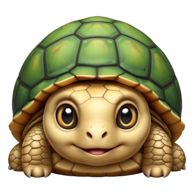cinematic-baby tortoise-realistic--emoji,,-cute-wise-face-peering-ahead-with-calm-determination,-cute large-eyes-reflecting-centuries of wisdom, sticker