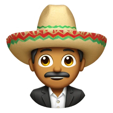 Mexican wearing a sombrero  sticker