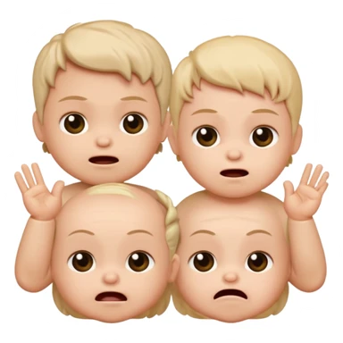composed of 3 baby 67 brainrots, they all appear to have different emotions. The one on the middle appears to be happy doing the 67 hand gesture while blushing, the one on the right looks angry, looking to fight, and finally, the one on the left looks sad, tired. sticker