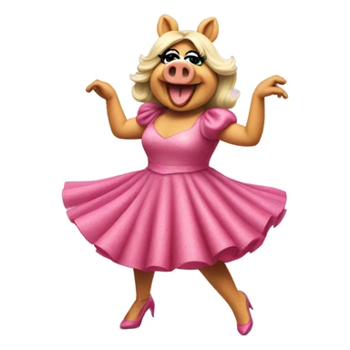 Miss piggy dancing sticker