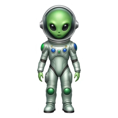 alien wearing a space suit sticker