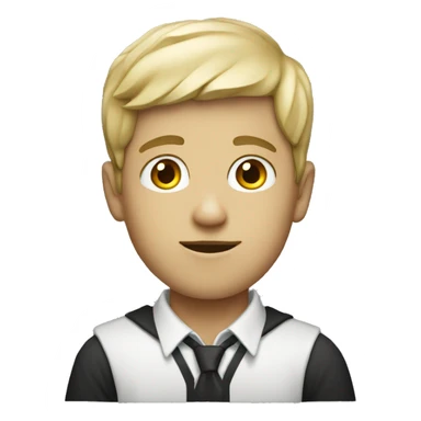 white schoolboy artist sticker