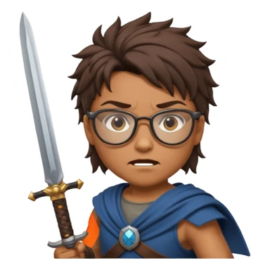 Glasses-Wearing wild Warrior sticker