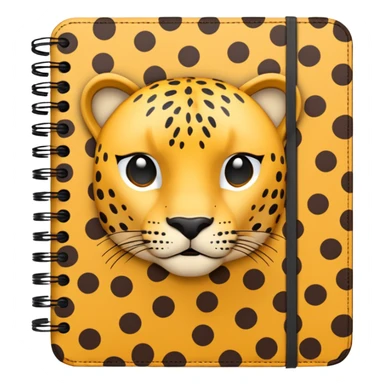 leopard patterned notebook sticker