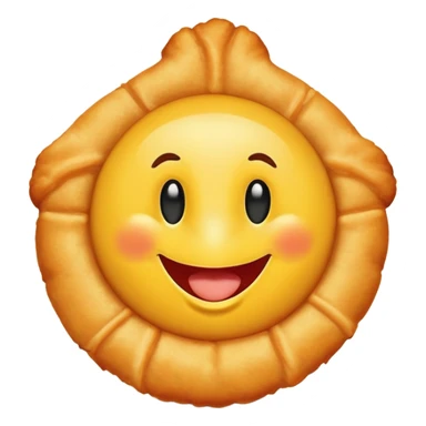 make a chicken tender emoji with a smiley face sticker