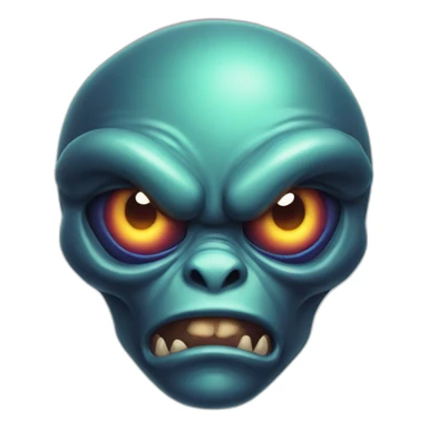 evil monster alien sticker
