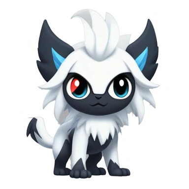 Edgy Cool Kawaii Litten-Absol-Pokémon Full Body sticker